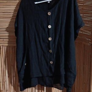 Black shirt with buttons